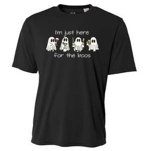 IM Just Here For The Boos Funny Halloween Ghost Cooling Performance Crew T-Shirt