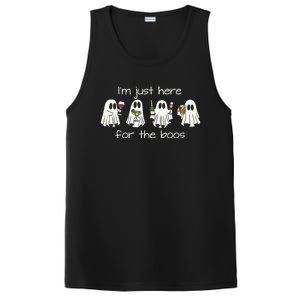 IM Just Here For The Boos Funny Halloween Ghost PosiCharge Competitor Tank