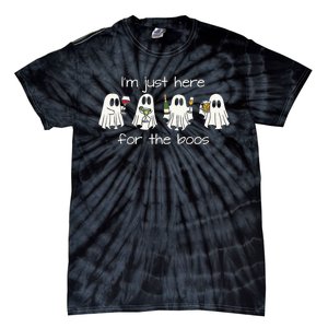 IM Just Here For The Boos Funny Halloween Ghost Tie-Dye T-Shirt