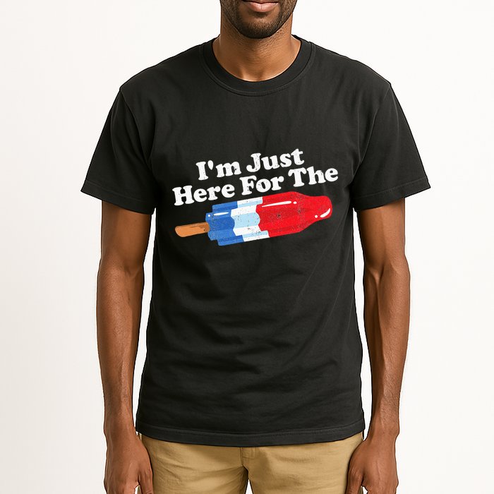 I'm Just Here For The Popsicle Funny Bomb Retro 80s Pop Gift Tall T-Shirt
