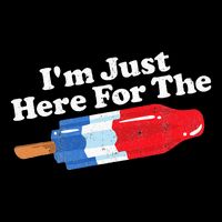 I'm Just Here For The Popsicle Funny Bomb Retro 80s Pop Gift Flat Bill Trucker Hat