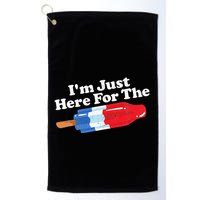 I'm Just Here For The Popsicle Funny Bomb Retro 80s Pop Gift Golf Towel