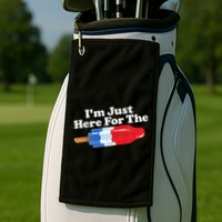 I'm Just Here For The Popsicle Funny Bomb Retro 80s Pop Gift Golf Towel
