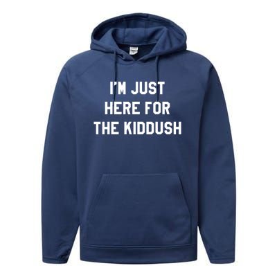 Im Just Here For The Dush Jewish Food Kosher Cholent Gift Performance Fleece Hoodie