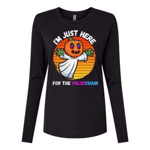 Im Just Here For The PulseChain Funny Halloween Pulsechain Funny Halloween HEX Womens Cotton Relaxed Long Sleeve T-Shirt