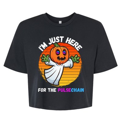 Im Just Here For The PulseChain Funny Halloween Pulsechain Funny Halloween HEX Bella+Canvas Jersey Crop Tee