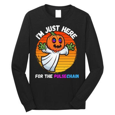 Im Just Here For The PulseChain Funny Halloween Pulsechain Funny Halloween HEX Long Sleeve Shirt