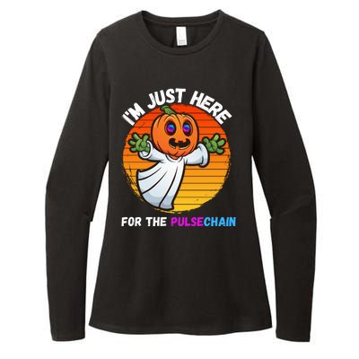 Im Just Here For The PulseChain Funny Halloween Pulsechain Funny Halloween HEX Womens CVC Long Sleeve Shirt