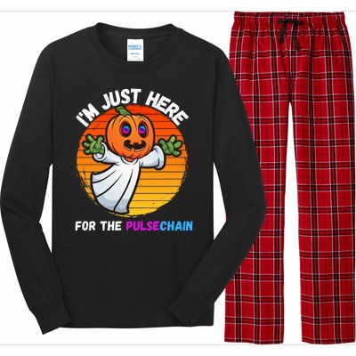 Im Just Here For The PulseChain Funny Halloween Pulsechain Funny Halloween HEX Long Sleeve Pajama Set