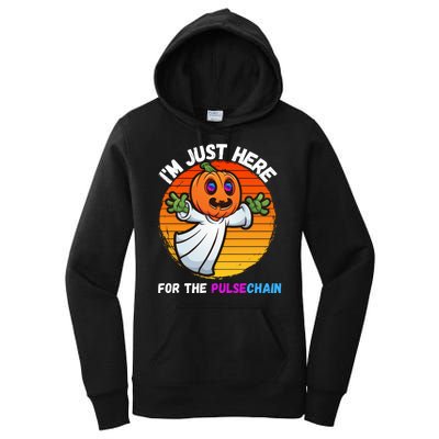 Im Just Here For The PulseChain Funny Halloween Pulsechain Funny Halloween HEX Women's Pullover Hoodie