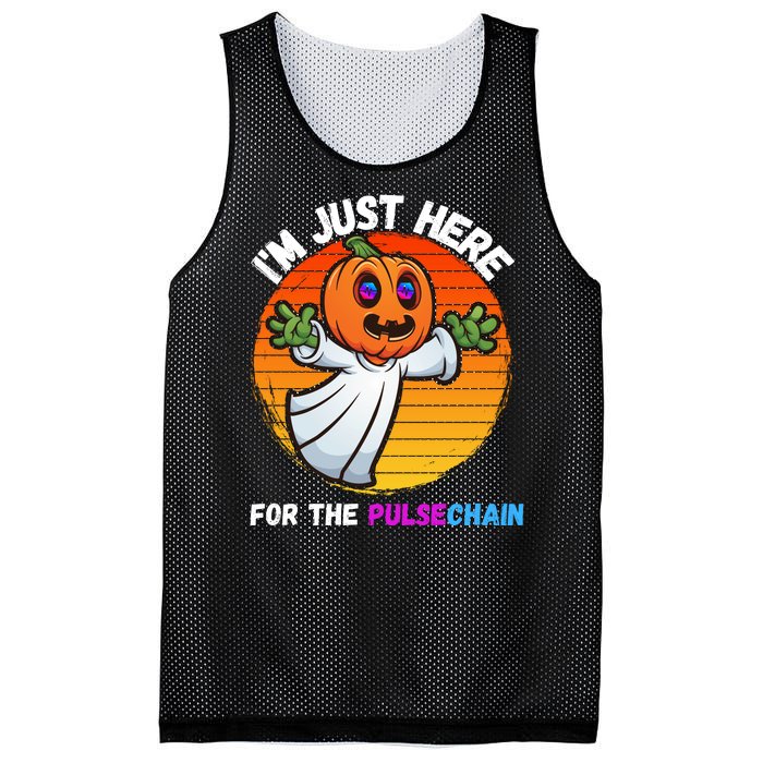 Im Just Here For The PulseChain Funny Halloween Pulsechain Funny Halloween HEX Mesh Reversible Basketball Jersey Tank