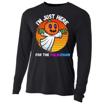 Im Just Here For The PulseChain Funny Halloween Pulsechain Funny Halloween HEX Cooling Performance Long Sleeve Crew