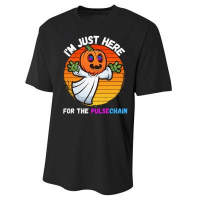 Im Just Here For The PulseChain Funny Halloween Pulsechain Funny Halloween HEX Performance Sprint T-Shirt