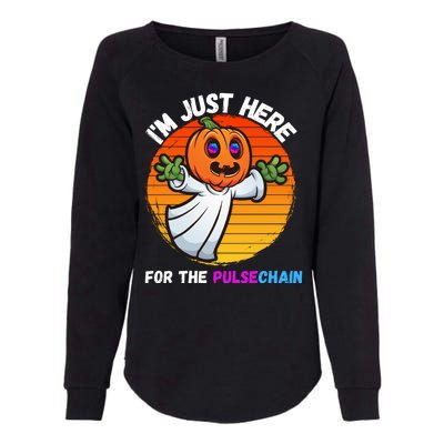 Im Just Here For The PulseChain Funny Halloween Pulsechain Funny Halloween HEX Womens California Wash Sweatshirt