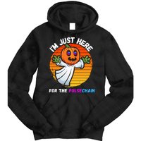 Im Just Here For The PulseChain Funny Halloween Pulsechain Funny Halloween HEX Tie Dye Hoodie