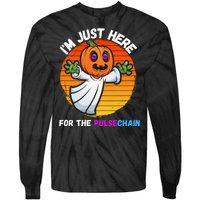 Im Just Here For The PulseChain Funny Halloween Pulsechain Funny Halloween HEX Tie-Dye Long Sleeve Shirt