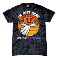 Im Just Here For The PulseChain Funny Halloween Pulsechain Funny Halloween HEX Tie-Dye T-Shirt