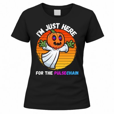 Im Just Here For The PulseChain Funny Halloween Pulsechain Funny Halloween HEX Women's T-Shirt