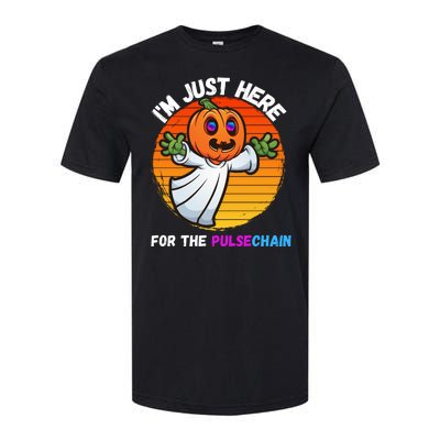 Im Just Here For The PulseChain Funny Halloween Pulsechain Funny Halloween HEX Softstyle CVC T-Shirt