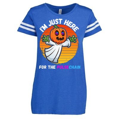 Im Just Here For The PulseChain Funny Halloween Pulsechain Funny Halloween HEX Enza Ladies Jersey Football T-Shirt