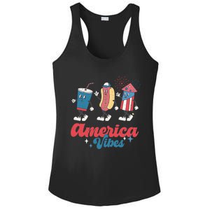 I'm Just Here For The Wieners Funny Fourth of July Ladies PosiCharge Competitor Racerback Tank