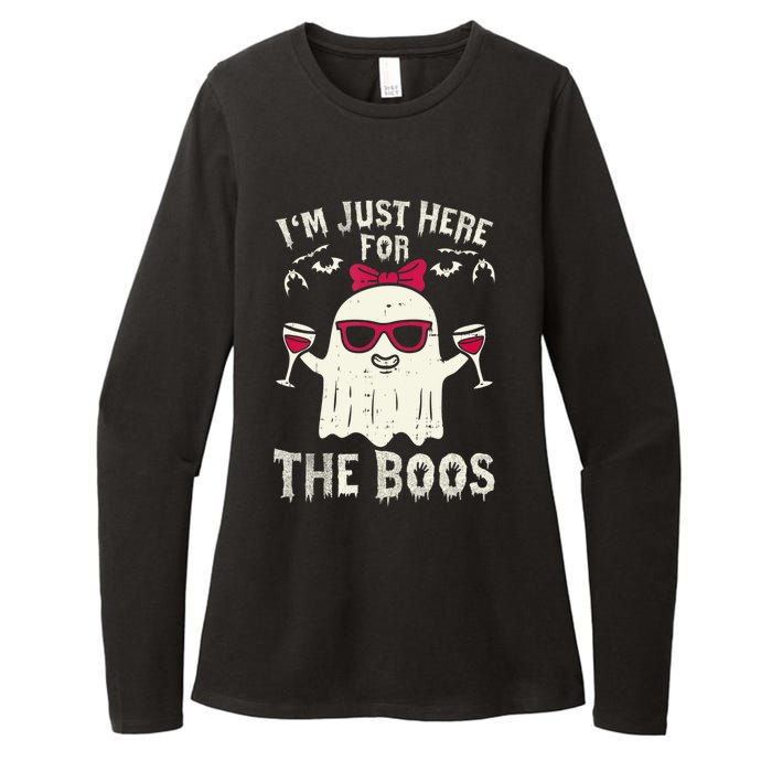 I'm Just Here For The Boos Halloween Costume Womens CVC Long Sleeve Shirt