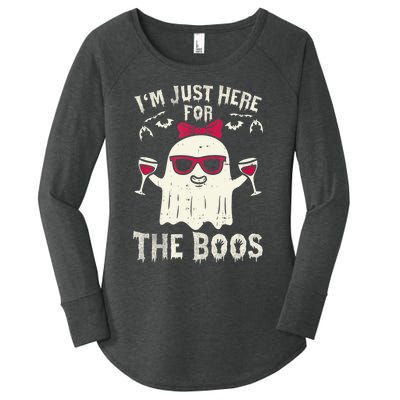 I'm Just Here For The Boos Halloween Costume Women's Perfect Tri Tunic Long Sleeve Shirt