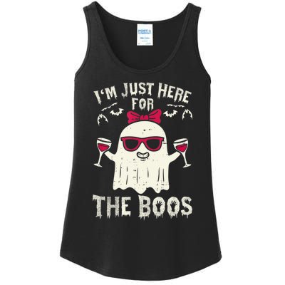 I'm Just Here For The Boos Halloween Costume Ladies Essential Tank