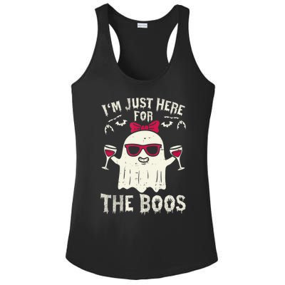 I'm Just Here For The Boos Halloween Costume Ladies PosiCharge Competitor Racerback Tank