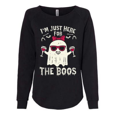 I'm Just Here For The Boos Halloween Costume Womens California Wash Sweatshirt