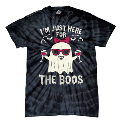 I'm Just Here For The Boos Halloween Costume Tie-Dye T-Shirt