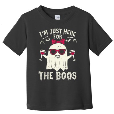 I'm Just Here For The Boos Halloween Costume Toddler T-Shirt