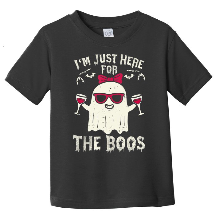 I'm Just Here For The Boos Halloween Costume Toddler T-Shirt