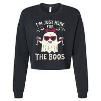 I'm Just Here For The Boos Halloween Costume Cropped Pullover Crew