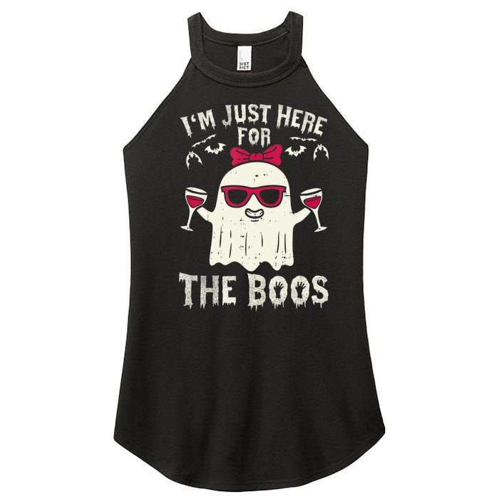 I'm Just Here For The Boos Halloween Costume Women's Perfect Tri Rocker Tank