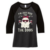 I'm Just Here For The Boos Halloween Costume Women's Tri-Blend 3/4-Sleeve Raglan Shirt