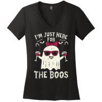 I'm Just Here For The Boos Halloween Costume Women's V-Neck T-Shirt