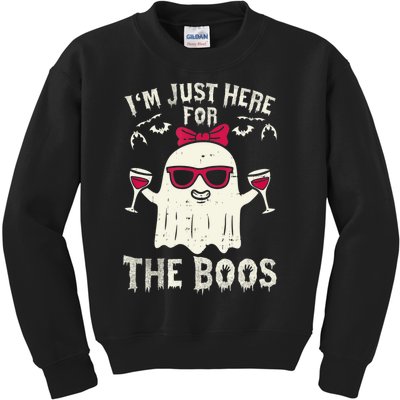 I'm Just Here For The Boos Halloween Costume Kids Sweatshirt