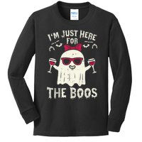 I'm Just Here For The Boos Halloween Costume Kids Long Sleeve Shirt