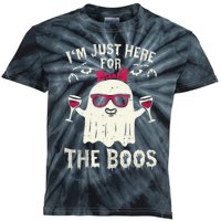 I'm Just Here For The Boos Halloween Costume Kids Tie-Dye T-Shirt