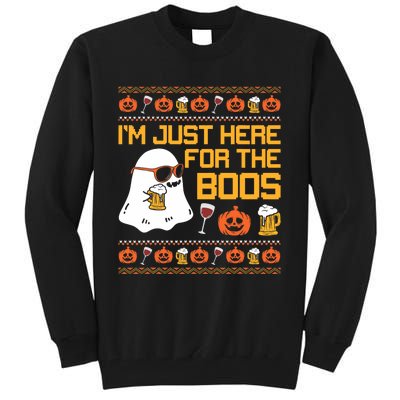 IM Just Here For The Boos Ghost Funny Halloween Tall Sweatshirt