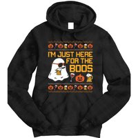 IM Just Here For The Boos Ghost Funny Halloween Tie Dye Hoodie