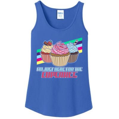 I’M Just Here For The Cupcakes Quote Pastry Baker Gift Ladies Essential Tank