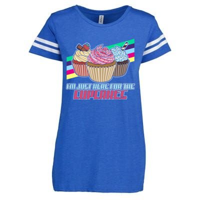 I’M Just Here For The Cupcakes Quote Pastry Baker Gift Enza Ladies Jersey Football T-Shirt