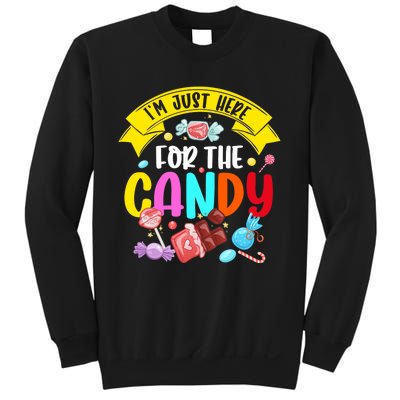 IM Just Here For The Candy Funny Halloween Food Humor Sweatshirt