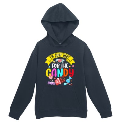 IM Just Here For The Candy Funny Halloween Food Humor Urban Pullover Hoodie