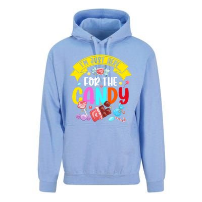 IM Just Here For The Candy Funny Halloween Food Humor Unisex Surf Hoodie