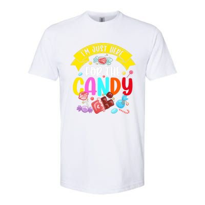 IM Just Here For The Candy Funny Halloween Food Humor Softstyle CVC T-Shirt