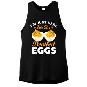 IM Just Here For The Deviled Eggs Ladies PosiCharge Tri-Blend Wicking Tank