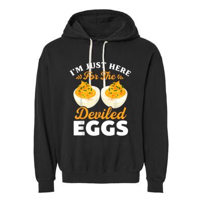 IM Just Here For The Deviled Eggs Garment-Dyed Fleece Hoodie